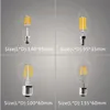 LED Candle Bulb E14 Vintage C35 Filament Light Bulb E27 LED Edison Globe Lamp 220V A60 Glass 2W