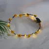 Frauen LED Blume Blumen Haarband Girlande Krone Glühender Kranz Ranken Stirnband 2125101029##418