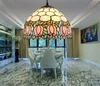 Американская пасторальная творческая глазурованная лампа Tiffany витражного стекла Арт-бар ресторана спальня люстра розовый тюльпан Chanselier TF034