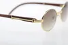 Okrągły Vintage Gold Wood Okulary 51551348 Mężczyźni Słynna Rama Wystrój Ramki Okulary Dobra Jakość Moda Metalowe Okulary Wielkość: 55-22-135mm