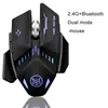 Nuovo bluetooth + 2.4G Wireless Dual mode mouse 1600dpi Cavo USB mouse da gioco ricaricabile con LED Light UP per PC portatili LOL CF Mouse da ufficio