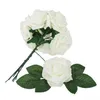 2019 Sales!!! Wholesales Free shipping 25pcs PE Foam Rose Flower Ivory White