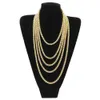 Herren-Halskette aus 14-karätigem Gold, Iced Out, 1-reihige Diamant-Tenniskette, HipHop-Halskette, Bling-Bling-Steampunk-Halskette, 173 Jahre
