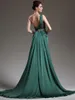 2019 New Beautiful abiti da ballo verde scuro vendita calda abiti da sera abito formale monospalla con perline di cristallo lucido Vestido De Festa