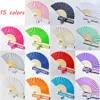 50pcs/lot personalized folding hand fans wedding favours fan party giveaways with Exquisite gift box packaging
