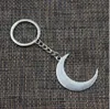 Mode 20 stks / partij Sleutelhanger Sleutelhanger Sieraden Verzilverd Big Moon Charms