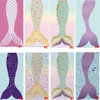 150 * 75cm Mermaid Cauda Toalha de Praia Retângulo Microfibra Toalhas Tapetes Coberturas Cartoon Beach Cobertor Mole Bath Towel A-ljja2352