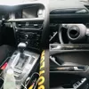 Para Audi A5 2008-2016 painel Central de controlo Interior Porta Lidar Com Autocolantes De Fibra De Carbono Decals Carro Estilo acessório
