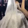 Великолепная Princess Princess свадьба свадебные бусины 3D лепестки кружева аппликация шариковое платье свадебное платье с длинным рукавом с длинным рукавом плюс размер свадебное платье