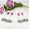 인도 jhumki jhumka 귀걸이와 더블 벨 구슬 바데스 tassel 매혹적인 귀걸이 여자 매력 보석