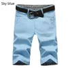 Mens sommar mode shorts casual bomull slim bermuda masculina strand shorts joggare byxor knä längd manliga korta byxor