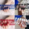 Na074 Fake Nails Matte False Nail 24pcs Avtagbara Tips för Nail Extension Manicure Art Tryck på falska falska naglar