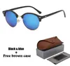 Brand designer Round sunglasses women men steampunk Sun glasses Halfmetal frame G15 uv400 lens with brown case and accessori5450450