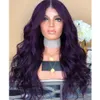 70cm naturlig lång peruk lila fest cosplay kvinnligt långt lockigt hår mode syntetiskt peruk vågigt hår 2m81114