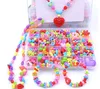 Jewelery Making Kit DIY Colorful Pop Beads Set Creative Handmade Gifts Acrylic Lacing Stringing Necklace Bracelet Crafts for kids girl