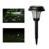 Lampes à pelouse UV LED solaire à énergie extérieure jardin jardin pelouse anti moustique insecte insecte bug zapper tueur tueur de piégeage lampe lanterne avec pointe