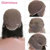 Glamorous Bob Style Virgin Brazilian Straight Hair Wig High Quality Malaysian Indian Peruvian Human Hair Lace Front Wigs / Full Lace Wigs