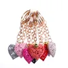 Slumpmässig ihålig romantisk hjärta klocka smycken nyckelring Kvinnor Key Holder Chain Bag Pendant Charm