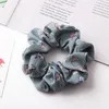 Scrunchie Hairband Floral Chiffon Hår Slipsar Elastiskt Gummi Band Ponytailhållare Designer Huvudband Hårtillbehör 4 Färger Partihandel DW3541