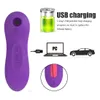 Sucking Usb Rechargeable Mini Bullet Dildo Vibrator 10 Speed Waterproof G-spot Stimulator Anal Massager Adult Sex Toy For Woman C19022101