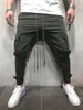 LASPERAL Men Skinny Pants Casual Drawstring Streetwear Hip Hop Bodybuilding Trousers Fashion Pocket Patchwork Joggers Sweatpants