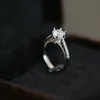 2019 Neuankömmling Paar Ringe Luxusschmuck 925 Sterling Silber Rundschliff Weißer Topas CZ Diamant Party Frauen Ehering Ring für Männer Geschenk