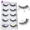 Factory Partihandel Flash Girl 13Style 100% handgjorda 5PAIRS 3D FAUX MINK Ögonfransar Naturliga små falska ögonfransar