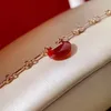 Link, ketting vrouwen klassieke eenvoudige rode armbanden mode link bruiloft geschenk fijne sieraden voor 16 + 2 cm1