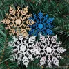 Ornements de Noël Flocon de neige Couronnes de fleurs décoratives Paillettes colorées 4 "Flocons de neige en plastique Club Pack 12 Décoration intérieure