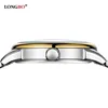LONGBO Mode Marke Business Stil Gentleman reloj Casual Edelstahl Quarz Uhren Wasserdicht Paar Armbanduhren 50013161