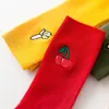 2021 Cotton Socks Unisex Men Women Embroidery Fruits Avocado Banana Pineapple Sock Cute Solid Fruit Heap Hosiery