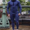 Hoodies Sport Terno Running Homens Conjunto de roupas Ginásio Desporto Desgaste de Desporto Fitness Body Body Building Homens Hoodies + Calças Terno Jogger Set