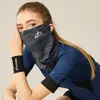 Ciclismo Half Face Mask Upf50+ Riding Gols Gaiter Refrigendo gelo de seda embrulhada em poeira Proteção solar Ciclismo Chapete