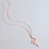 Edelstahl-Flamingo-Halskette, tropische Vogelhalsbänder, Silber, Gold, Roségold, exotischer Vogel, Kinderschmuck, Party-Geschenke für Teenager