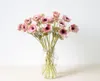 10pcs Real Touch Pu anemone róża sztuczne kwiaty Dekoracja Róże do kwiatowej ściany ślubne bukiet domowy domek domowy1485149