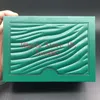 Melhor qualidade caixa de relógio verde escuro caso de presente para relógios rolex tags cartão de livreto e papéis em caixas de relógios suíços ingleses