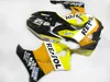 Gratis Personaliseer Verklei Set voor HONDA CBR900 RR 98 99 CBR900RR CBR919 1998 1999 Geel Zwart Wit Hoogwaardige Fairing Kit OO99