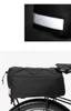 New Large-Capacity Bicycle Rear Seat Bag with Silver Grey Reflective Stripe Rear Seat Insulation Shelf Bag Rear Pack Trunk Pannier Handbag