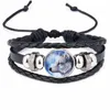 Bracelet Bracelet Moon Wolf Регулируемая время Gemstone Glass Cabochon Wrap Bracelets Mounts Women Kids Fashion Jewelry
