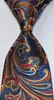 Floral de seda del lazo corbata de los hombres del partido jacquard azul boda del oro del diseño de moda tejida GZ7201116