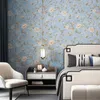 Papéis de parede floral papel de parede papel de parede vermelho amarelo azul chinoiserie retrô meninas11