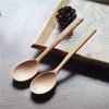 Beech wooden spoon teaspoon stirring feeding soup eating rice wood small long handle scoop kitchen utensils accessories