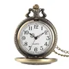 Мужские карманные часы ретро бронзовые SWIERLALD дизайн часы 3D скот QUARZT FOB ожерелье цепи кулонные часы для мужчин