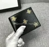 Klasyczne mężczyzn portfele torebka kredytowa karta identyfikacyjna prawdziwa skóra długa akapitowa torba karty Kobiety Krótki portfel Tiger Bee Snake2651235