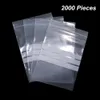 2000 Pz / lotto Riutilizzabile Cerniera Sacchetto di Imballaggio di Plastica Poli per Frutta Secca Fiore Autosigillo Trasparente Scrivibile Poly Nuts Sacchetto di Imballaggio del Tè