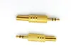 100 SZTUK Stereo 3.5mm 1/8 "Mężczyzna Adapter Audio Jack Plug Złącza