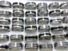 Whole lot 100pcs Top Mix Black Enamel 316L Stainless Steel Band Rings 8mm Men Women Wedding Finger Ring Jewelry Brand New293r