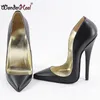 Wonderheel New matte real leather extreme high heel 16cm stiletto heel slip on ultra pointed toe women fashion sexy pumps
