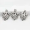 10 Stück Silber Schmetterling Perlenkäfig Medaillons Lava Perlen Anhänger Diffusor Halskette Schmuck Charms für Parfüm Ätherisches Öl