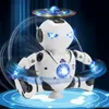 Zabawki elektryczne taniec obrotowy robot z LED Lights Music Explosion Toy Intelligence Zabawki z napędzaną baterią Direct Shenzhen Chiny Hurtownie